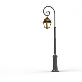 Avenue 2 08 | Einflammige Messing-Standleuchte am Bischofsstab von Roger Pradier